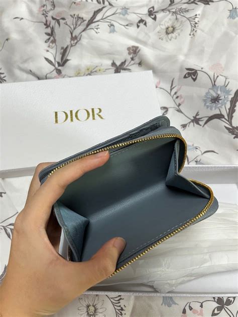 caro pouch dior|Dior caro compact zipped wallet.